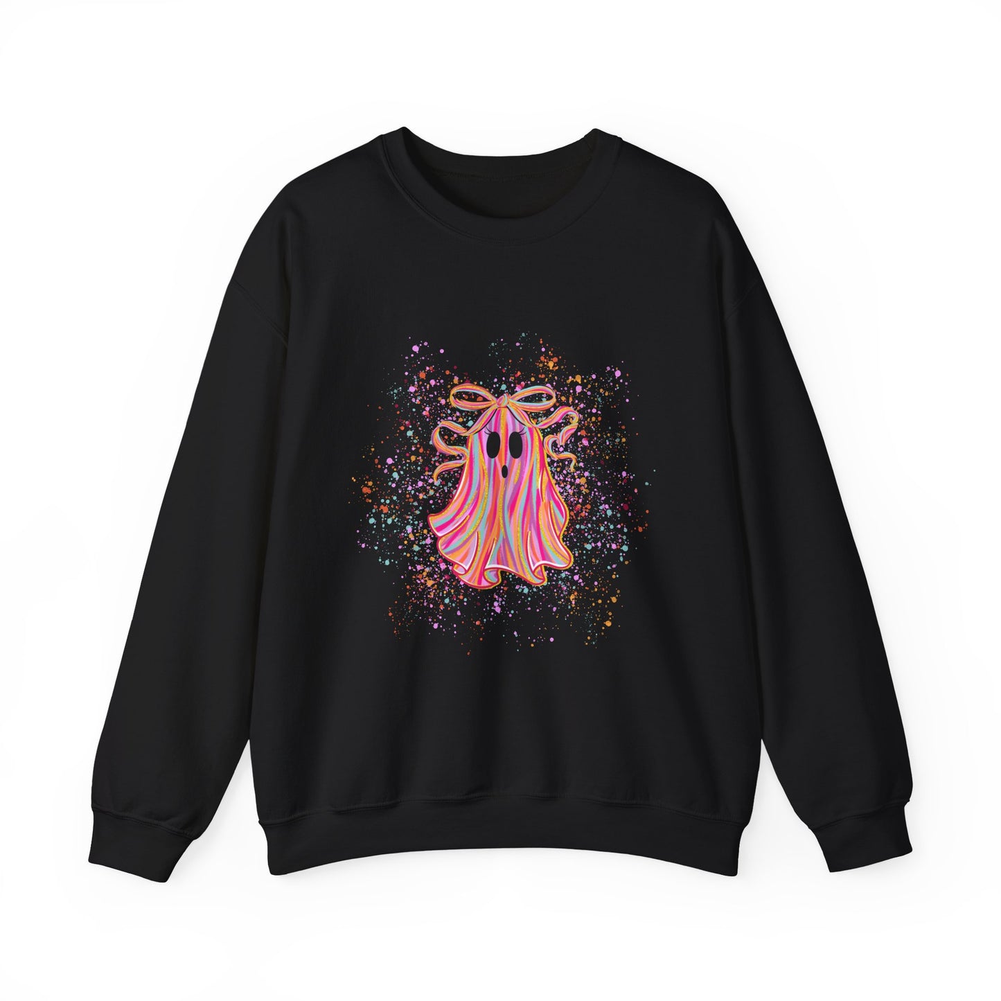 Splatter Neon Ghost Crewneck Sweatshirt