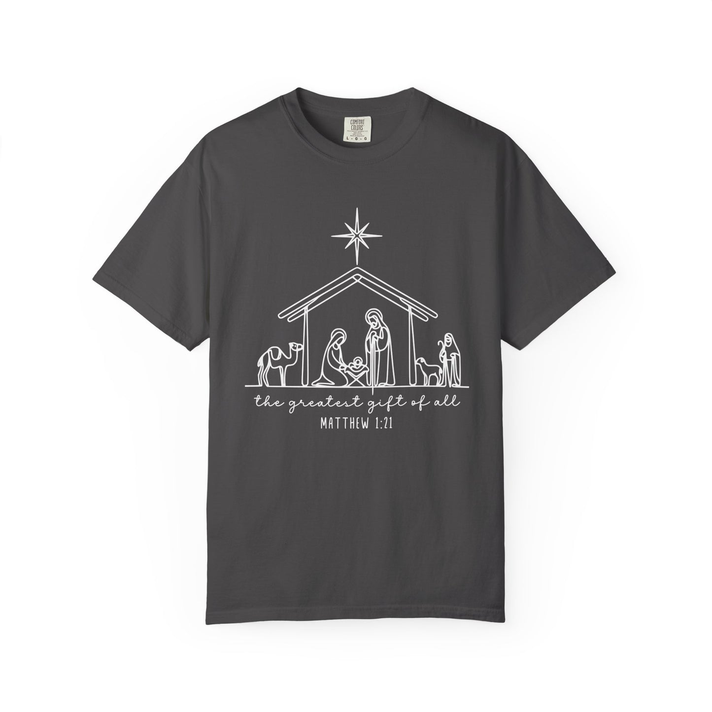 Unisex Christmas Nativity T-Shirt, Holiday Gift, Religious Tee, Inspirational Shirt, Scripture Shirt