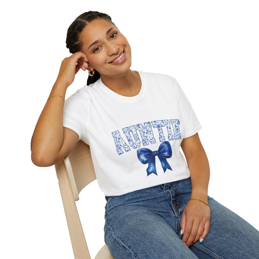Auntie Floral T-Shirt, Unisex Gift for New Aunts, Family Gathering Shirt, Birthday Gift, Mother's Day Tee