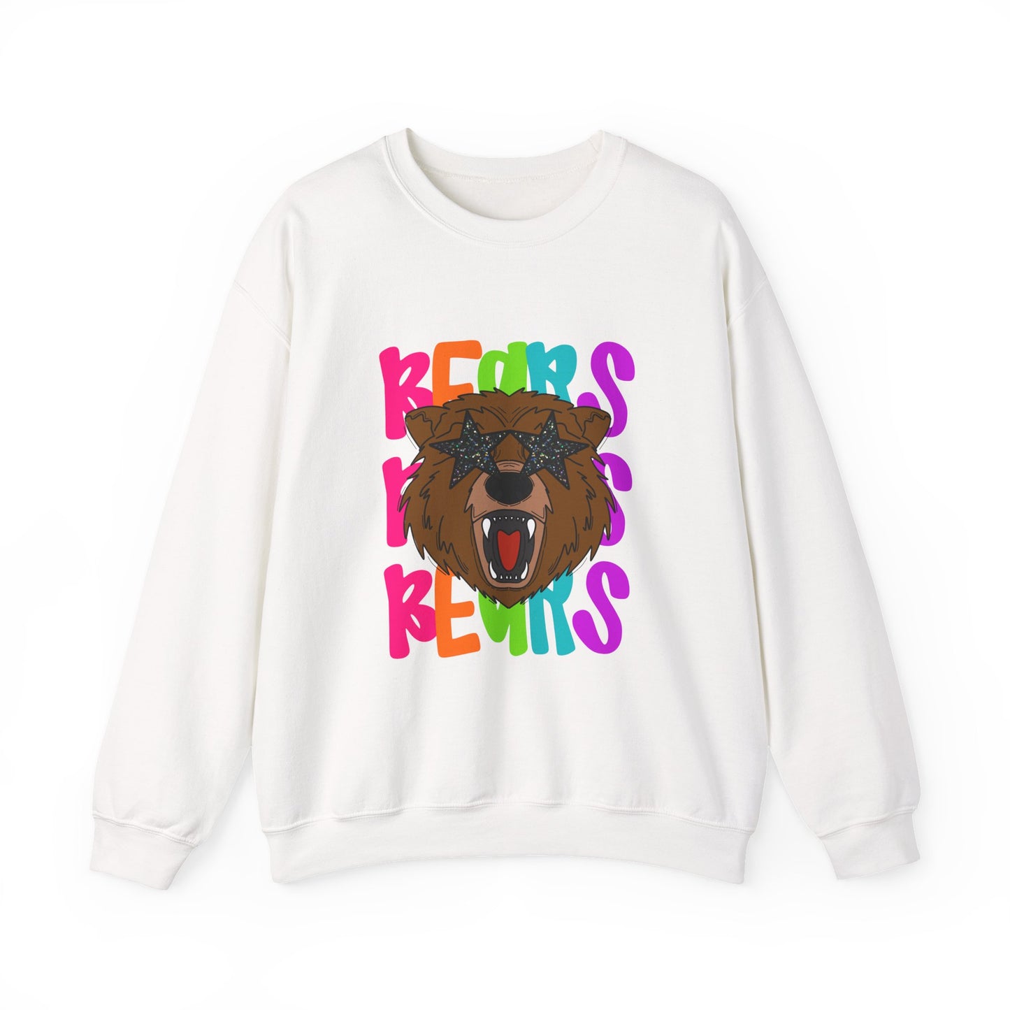 Cool Bear Graphic Sweatshirt, Unisex Crewneck, Casual Wear, Gift for Animal Lovers, Cozy Fall Outfit, Birthday Present