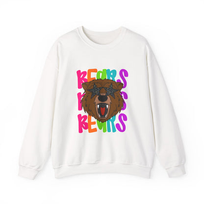 Cool Bear Graphic Sweatshirt, Unisex Crewneck, Casual Wear, Gift for Animal Lovers, Cozy Fall Outfit, Birthday Present