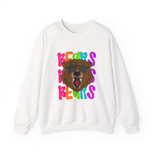 Cool Bear Graphic Sweatshirt, Unisex Crewneck, Casual Wear, Gift for Animal Lovers, Cozy Fall Outfit, Birthday Present