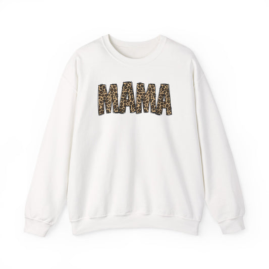 Mama Leopard Print Crewneck Sweatshirt