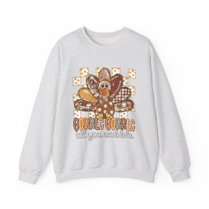 Thanksgiving Turkey Sweatshirt, Cozy Fall Sweater, Holiday Gift for Her, Fall Fashion, Family Gathering Attire