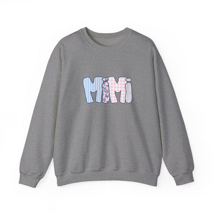Mimi Pink & Blue Floral Crewneck
