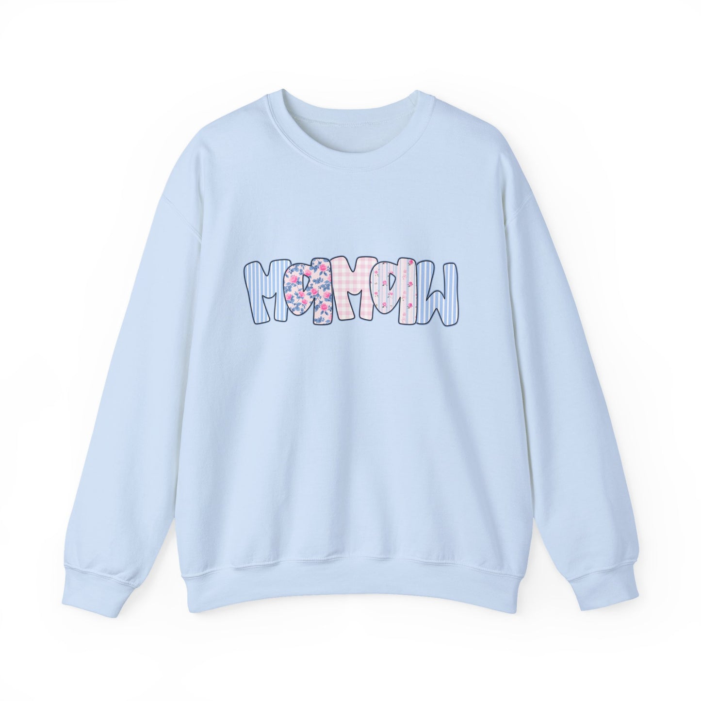 Mamaw Pink & Blue Floral Crewneck