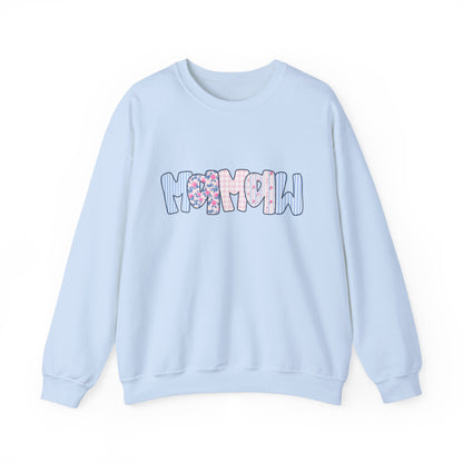 Mamaw Pink & Blue Floral Crewneck