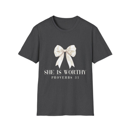 She Is Worthy Gildan Softstyle