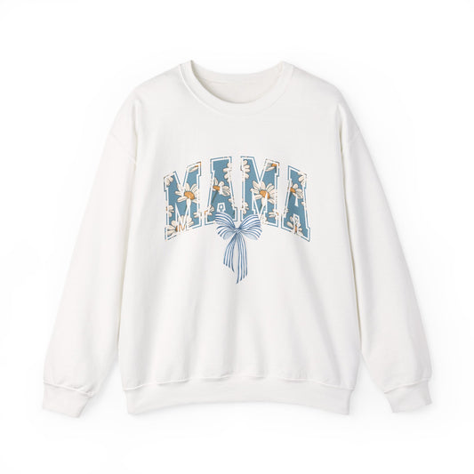 Mama Floral Bow Crewneck Sweatshirt
