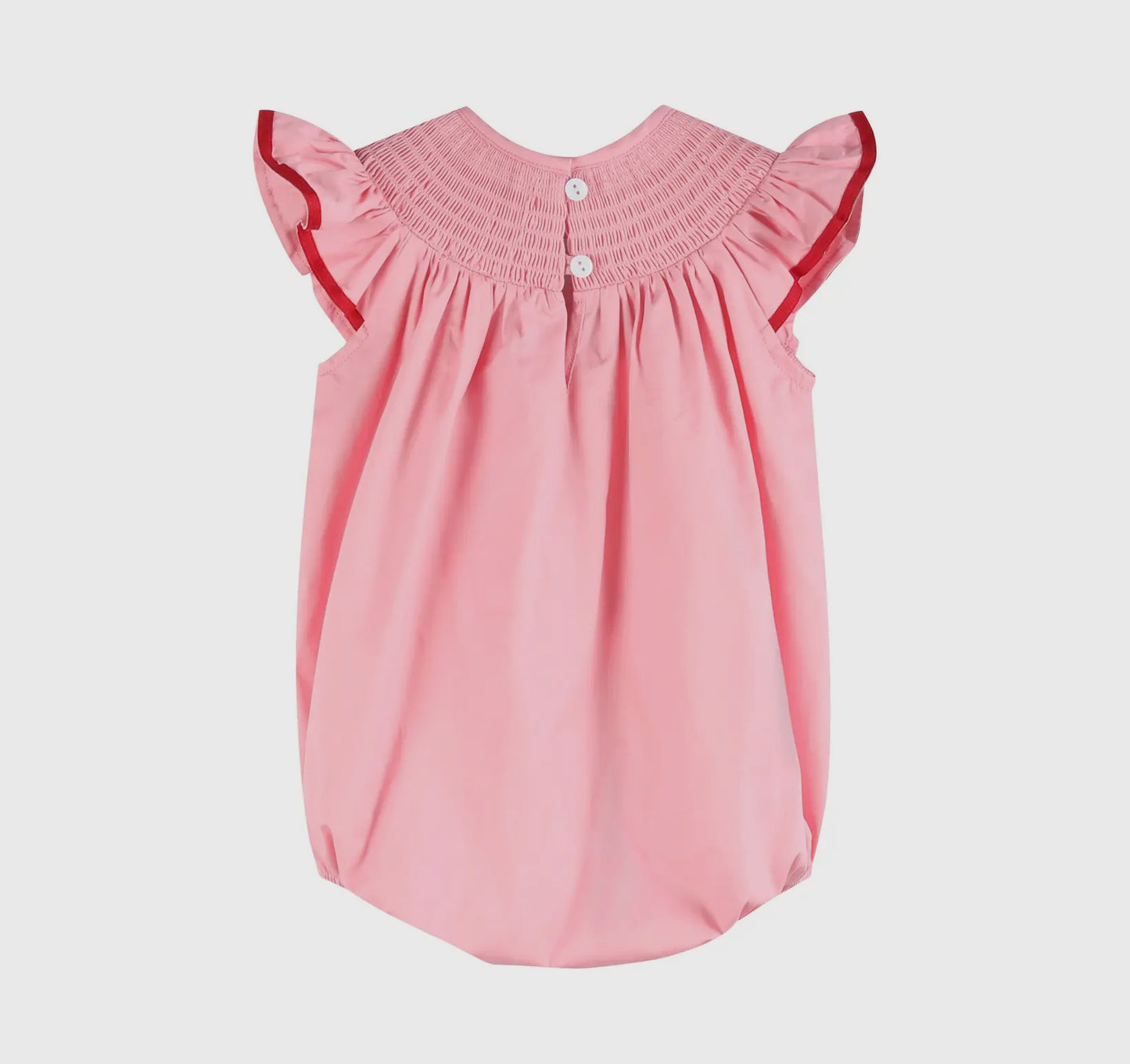 Pink Hearts Valentine Smocked Romper
