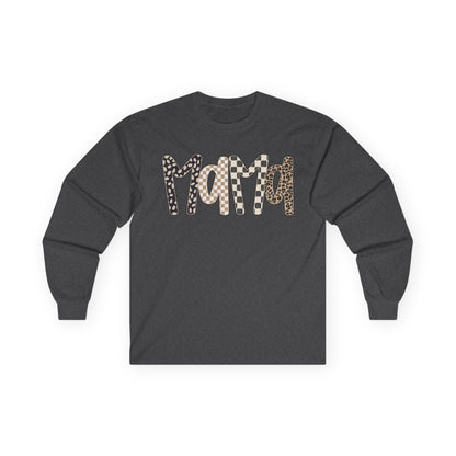 Mama Leopard & Checkered Long Sleeve Tee