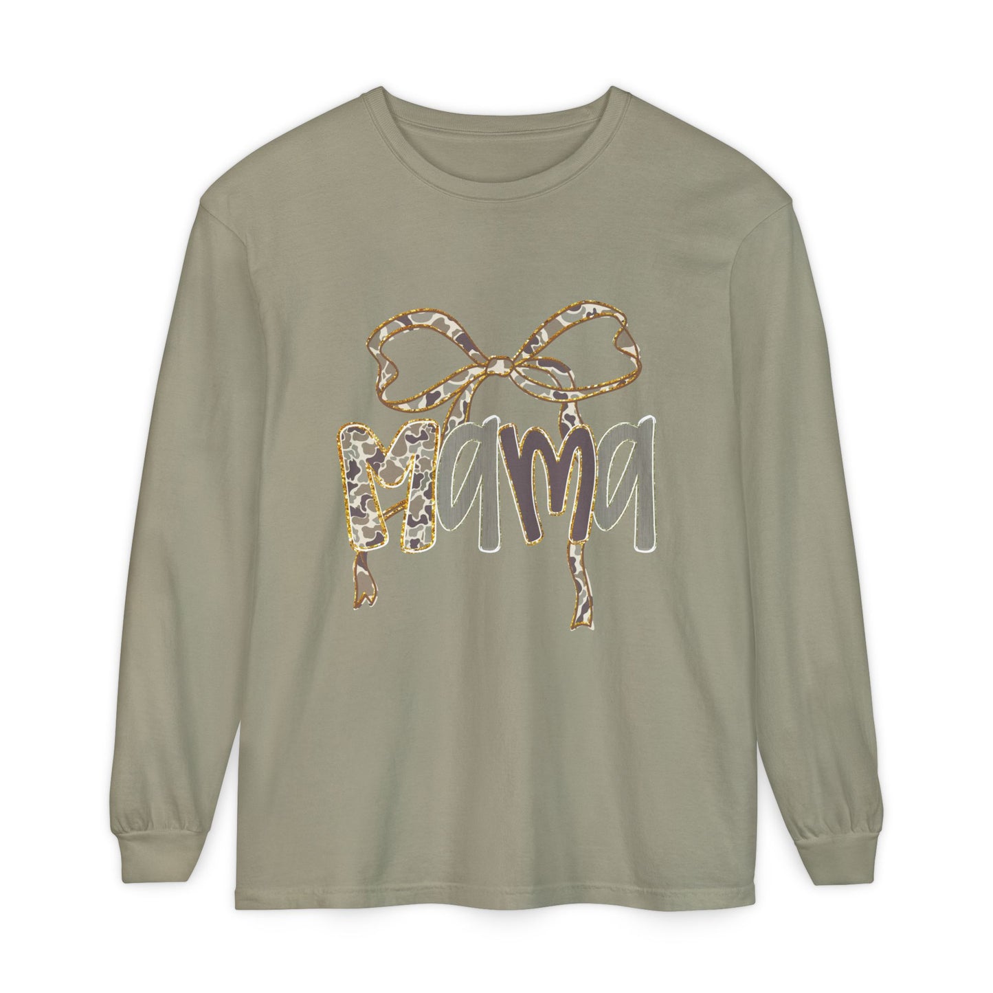 Mama Bow Long Sleeve T-Shirt, Comfortable Tee for Moms, Gift for Mother's Day, Casual Fashion, Everyday Wear