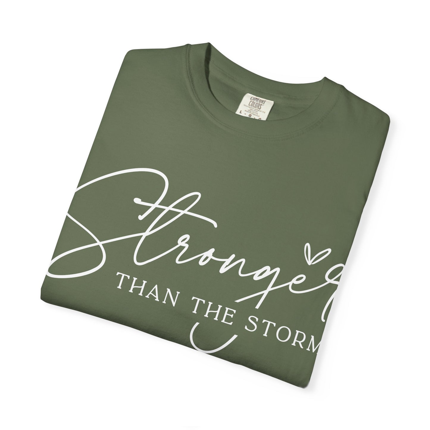 Unisex Motivational T-Shirt, Stronger Than the Storm Design, Inspirational Apparel, Casual Wear, Gift for Her, Positive Vibes