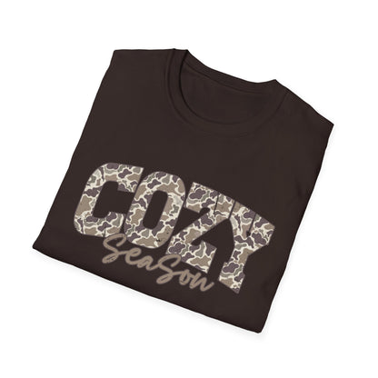 Cozy Season Camo GIldan Softstyle T-Shirt