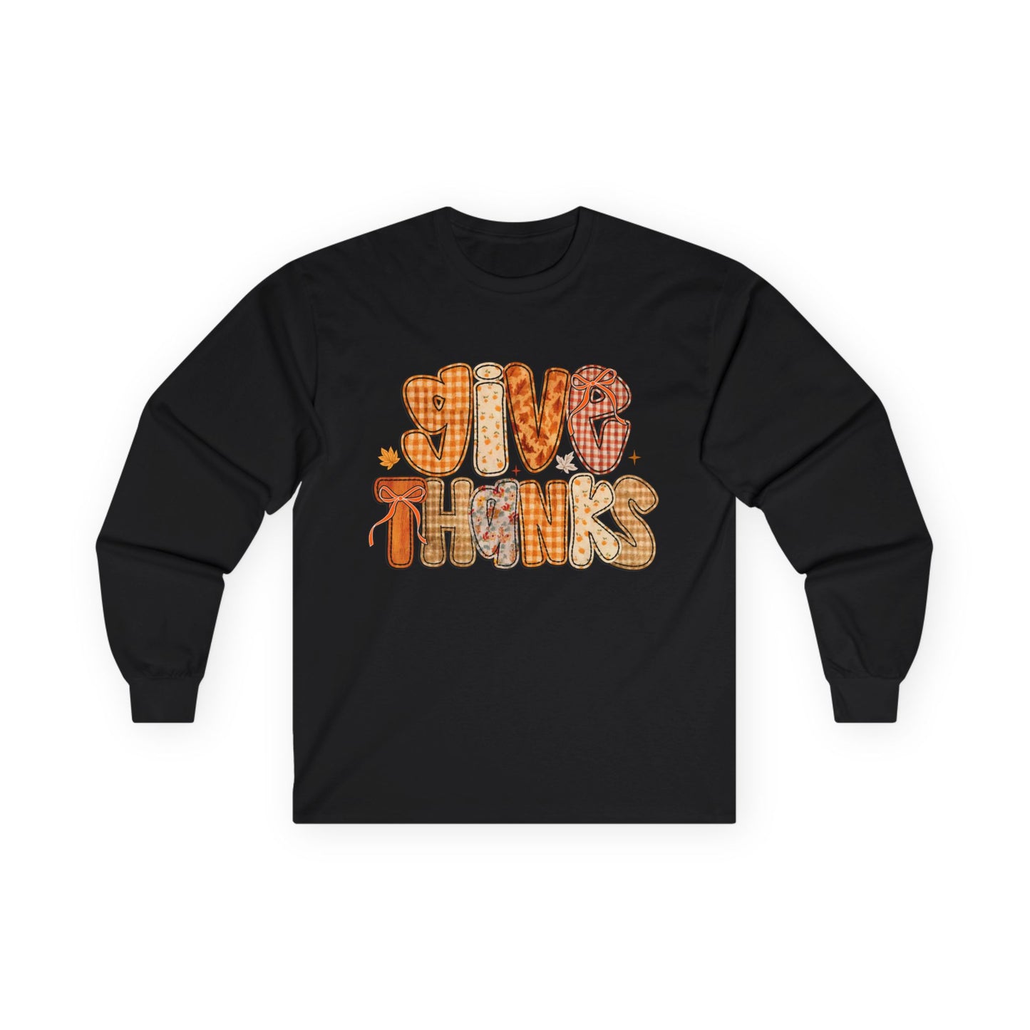 Thankful Long Sleeve Tee, Fall Shirt, Thanksgiving Apparel, Unisex Cotton Top, Seasonal Wear, Gratitude Gift