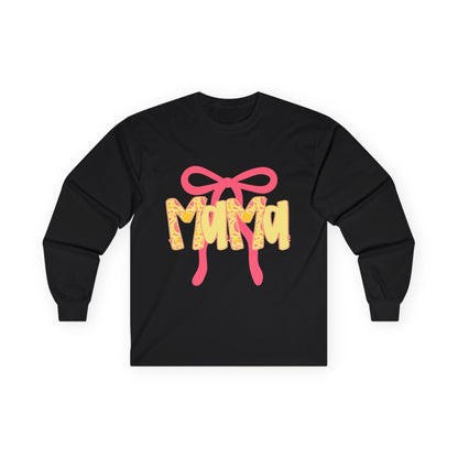 Mama Floral Script Long Sleeve Tee