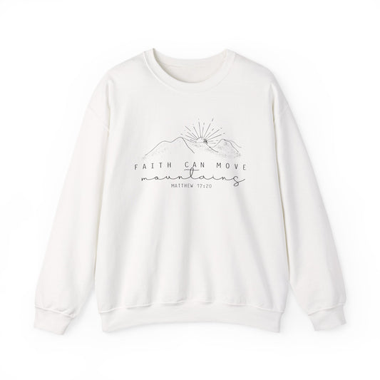 Faith Can Move Mountains Gildan Sweatshirt