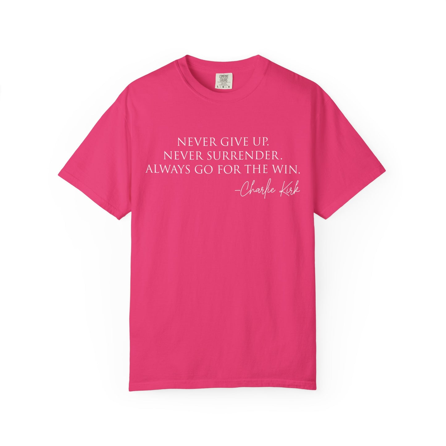 Motivational Unisex T-Shirt - Never Give Up, Inspirational Apparel for Fitness, Positivity, Daily Wear, Gift Idea, Casual Style