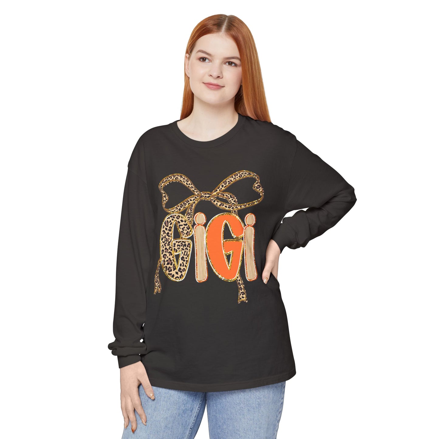 Trendy Animal Print Long Sleeve Tee - Perfect Gift for Gigi, Stylish Loungewear, Casual Wear, Birthday Gifts, Fall Fashion