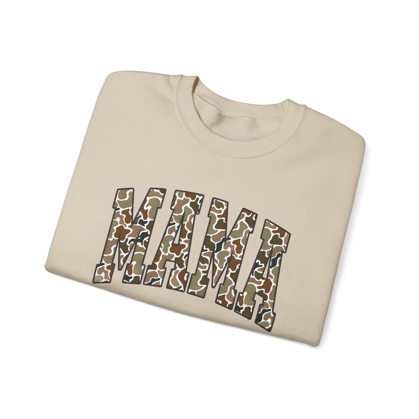 Mama Camouflage Crewneck Sweatshirt | Perfect Gift for Moms, Casual Wear, Comfortable Layering, Mother’s Day, Birthday