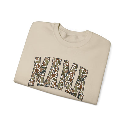 Mama Camouflage Crewneck Sweatshirt | Perfect Gift for Moms, Casual Wear, Comfortable Layering, Mother’s Day, Birthday