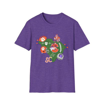 Clemson Pride Unisex Softstyle T-Shirt, Sports Fan Tee, South Carolina Apparel, Game Day Shirt, College Alumni Gift, Casual Wear