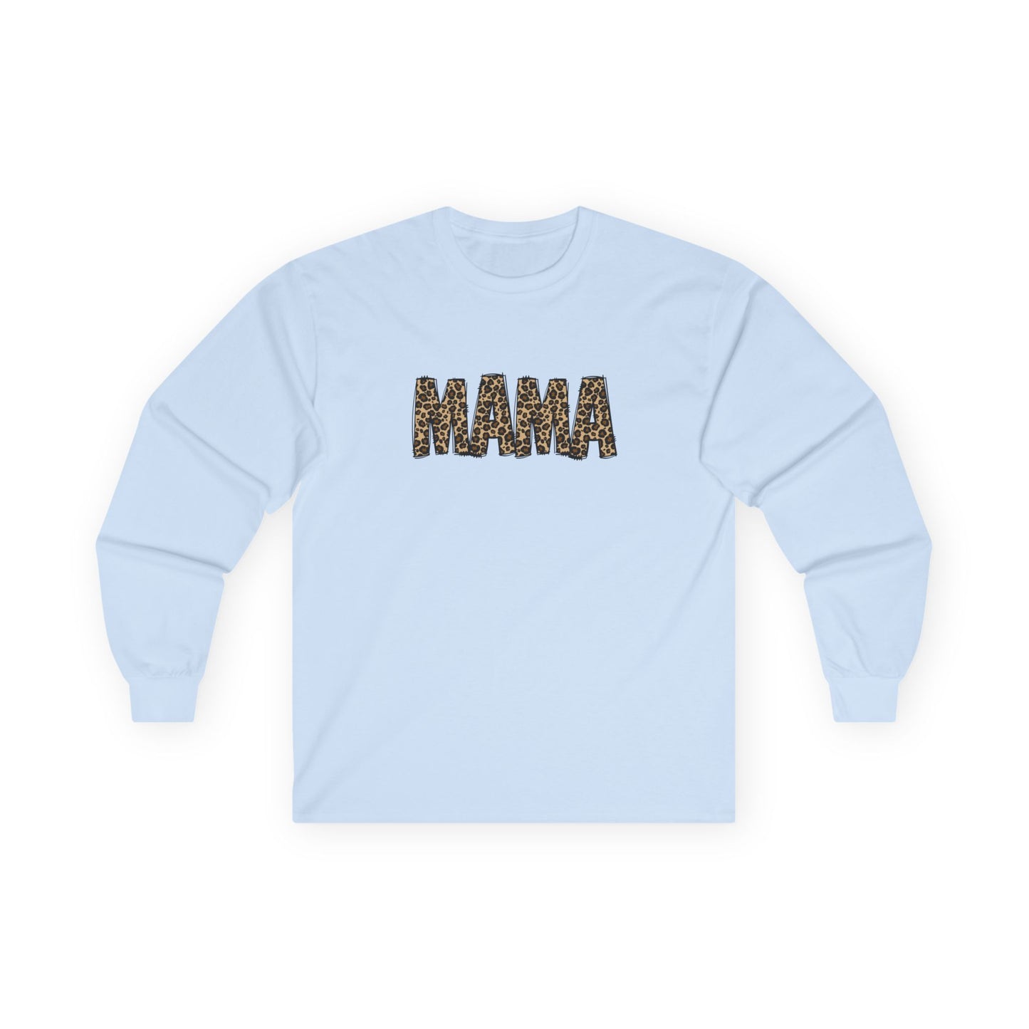 Mama Leopard Print Long Sleeve Tee