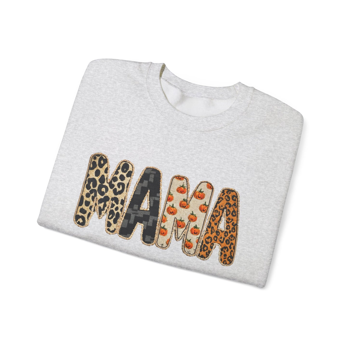 Mama Leopard Print Crewneck Sweatshirt, Gift for Moms, Cozy Casual Wear, Mother's Day Sweatshirt, Stylish Parenthood Apparel