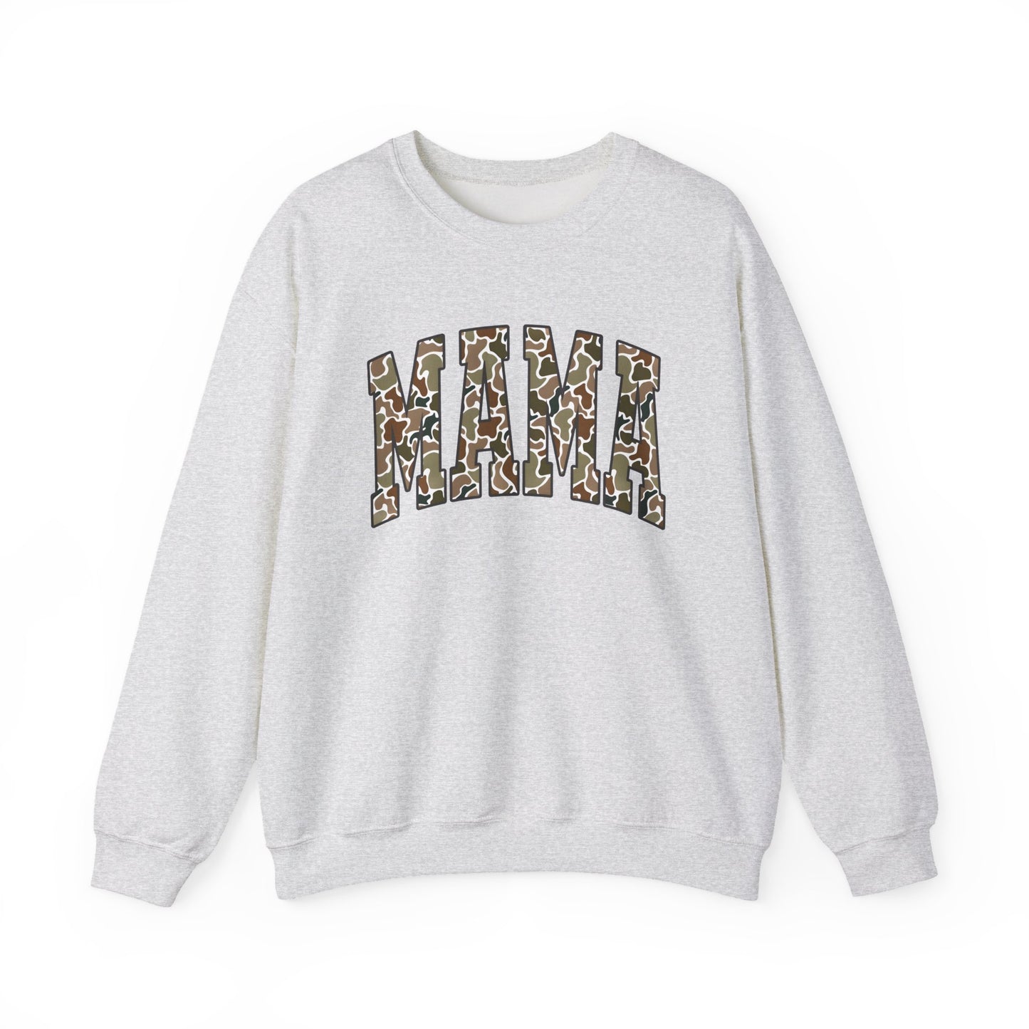 Mama Camouflage Crewneck Sweatshirt | Perfect Gift for Moms, Casual Wear, Comfortable Layering, Mother’s Day, Birthday