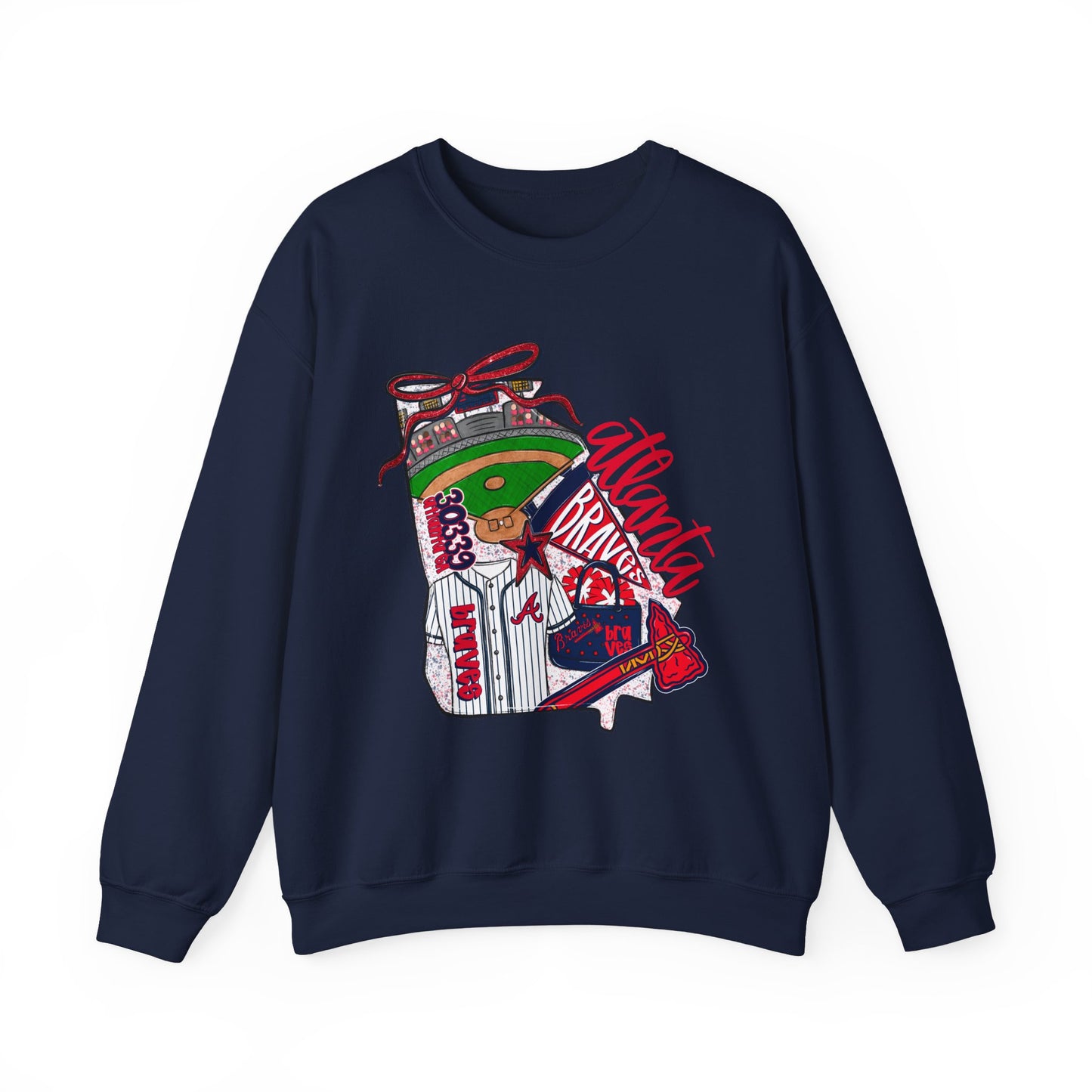Atlanta Braves Unisex Crewneck Sweatshirt, Baseball Fan Gift, Sports Apparel, Cozy Outfit, Casual Wear
