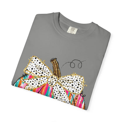 Colorful Pumpkin Graphic T-Shirt for Fall, Casual Autumn Tee, Halloween Shirt, Thanksgiving Outfit, Gift for Her