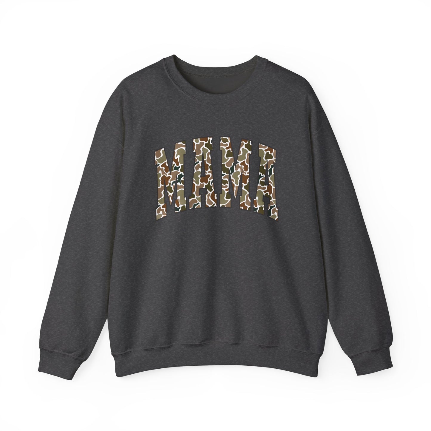 Mama Camouflage Crewneck Sweatshirt | Perfect Gift for Moms, Casual Wear, Comfortable Layering, Mother’s Day, Birthday