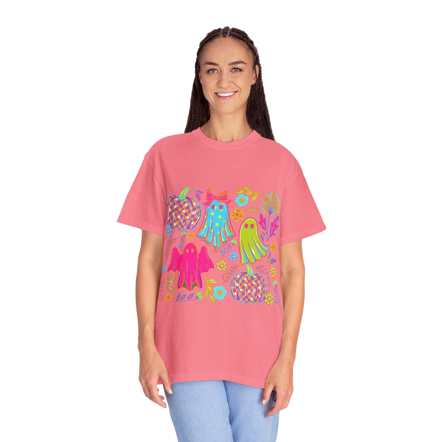 Colorful Halloween T-Shirt, Unisex Spooky Tee, Ghost & Pumpkin Design, Fall Festival Wear, Halloween Costume Alternative, Gift for [...]