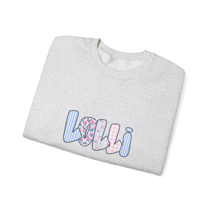 Lolli Pink & Blue Floral Crewneck