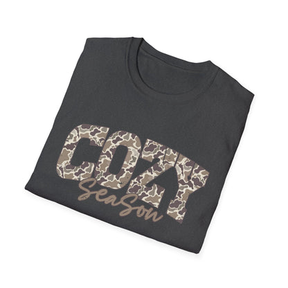 Cozy Season Camo GIldan Softstyle T-Shirt