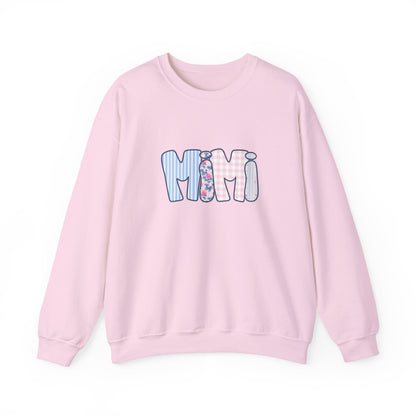 Mimi Pink & Blue Floral Crewneck
