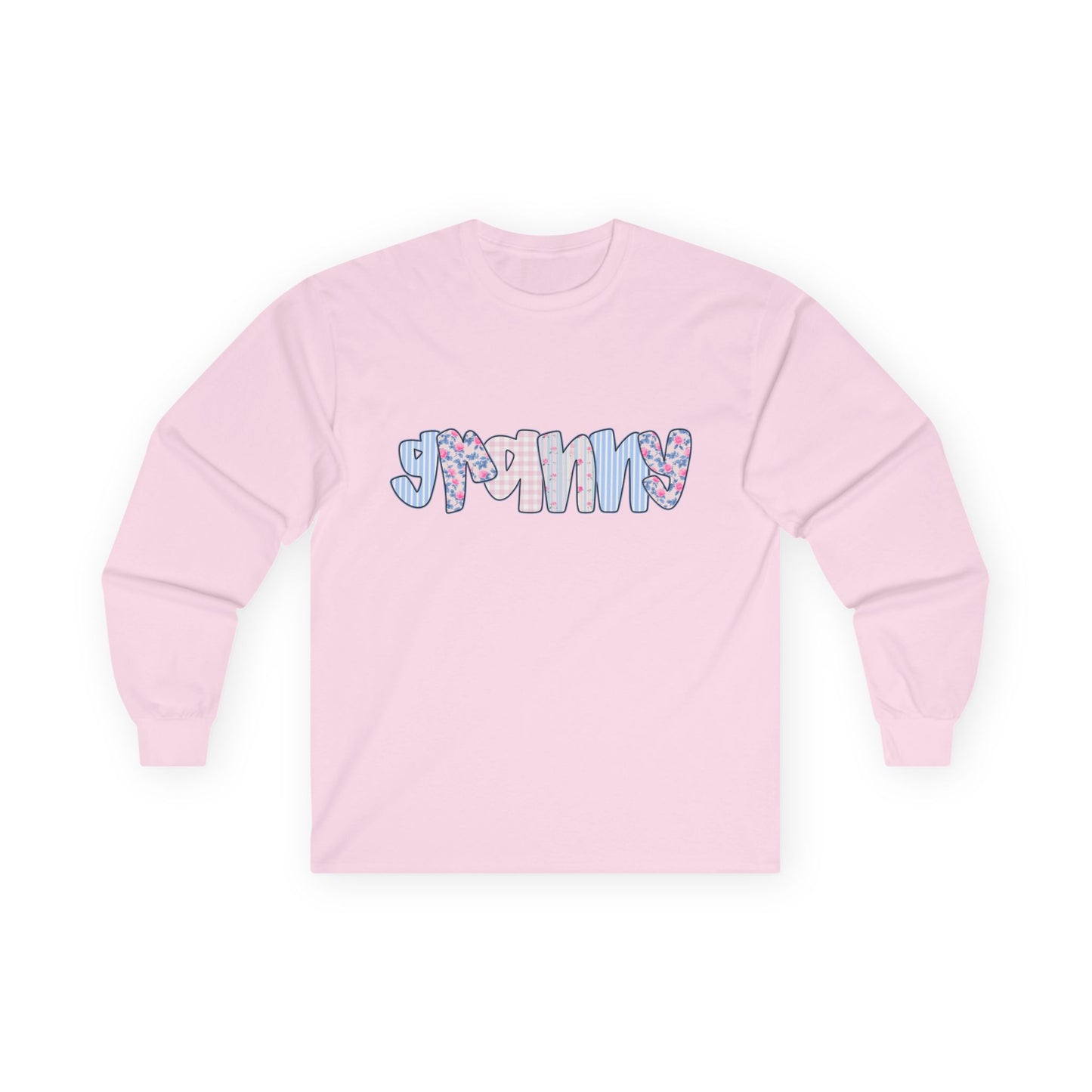 Granny Pink & Blue Floral Long Sleeve