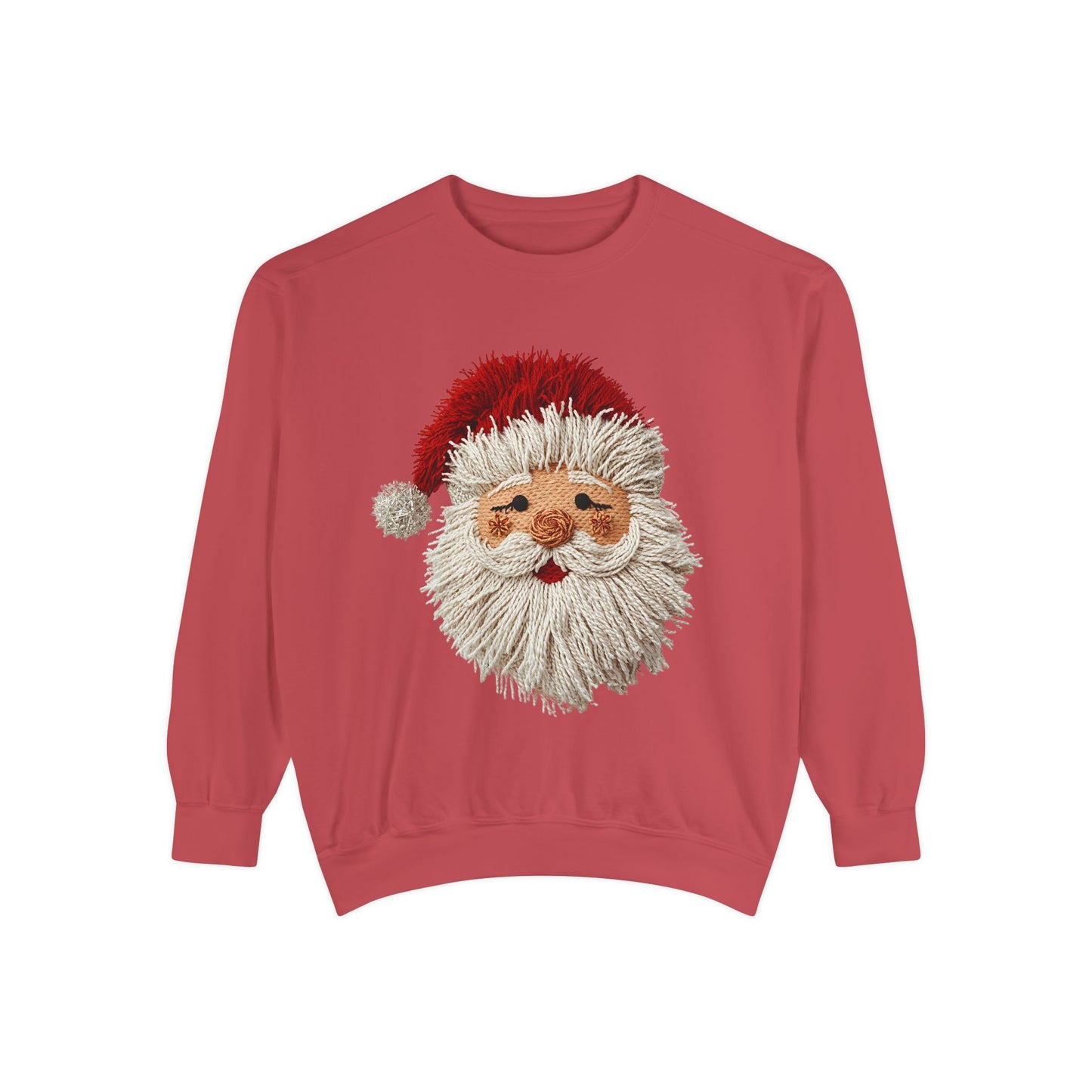 Santa Face Garment-Dyed Sweatshirt Comfort Colors