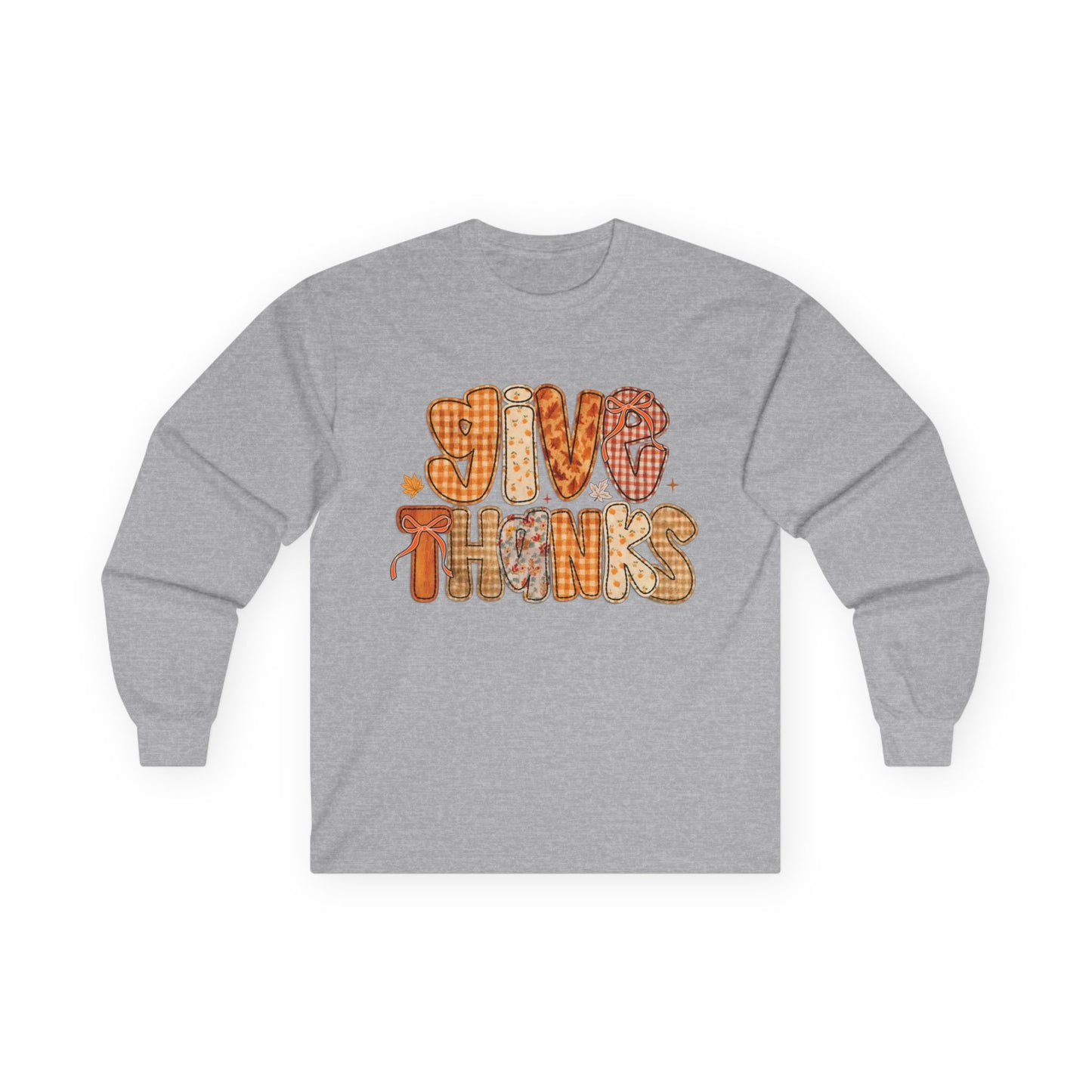Thankful Long Sleeve Tee, Fall Shirt, Thanksgiving Apparel, Unisex Cotton Top, Seasonal Wear, Gratitude Gift