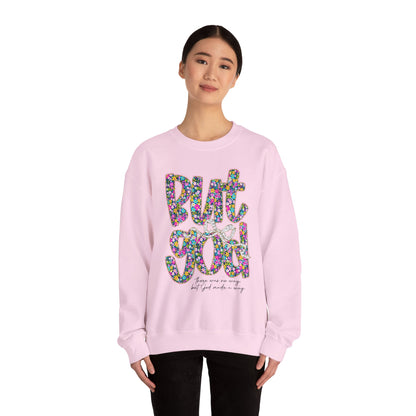 Colorful Floral Crewneck Sweatshirt - Motivational Gift for Friends, Cozy Lounge Wear, Unique Gift for Birthday, Inspirational