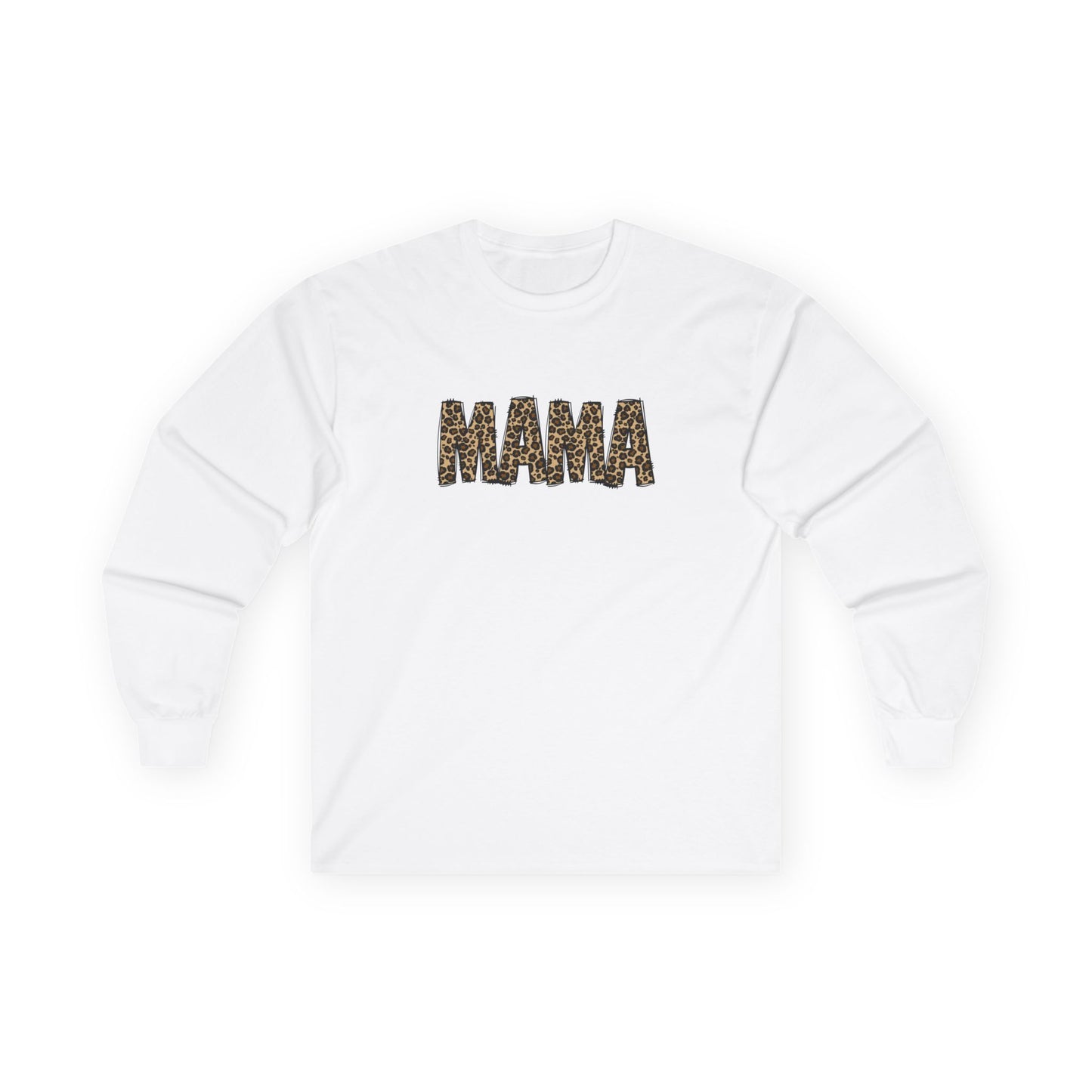Mama Leopard Print Long Sleeve Tee