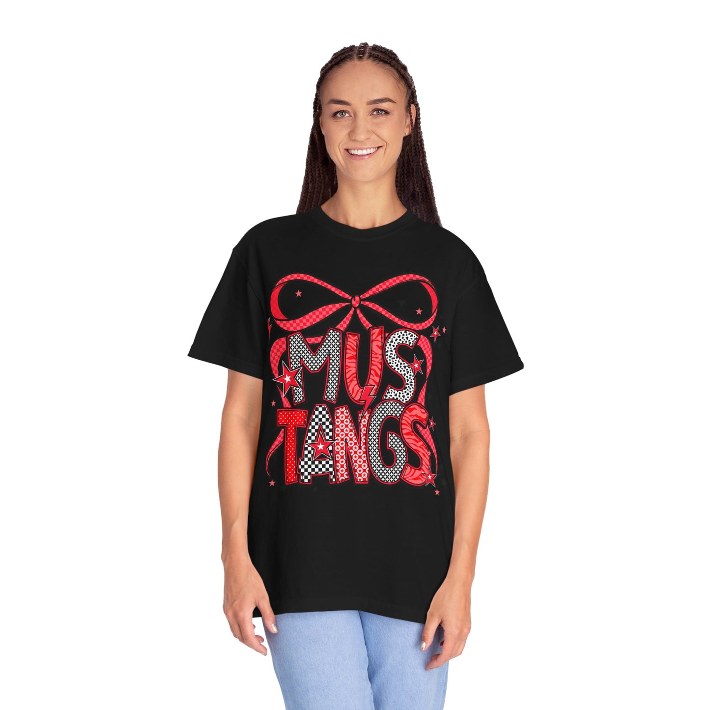 Mustangs Graphic Unisex T-Shirt, Perfect for School Spirit, Gift for Students, Casual Wear, College Events, Sports Team Merchandise