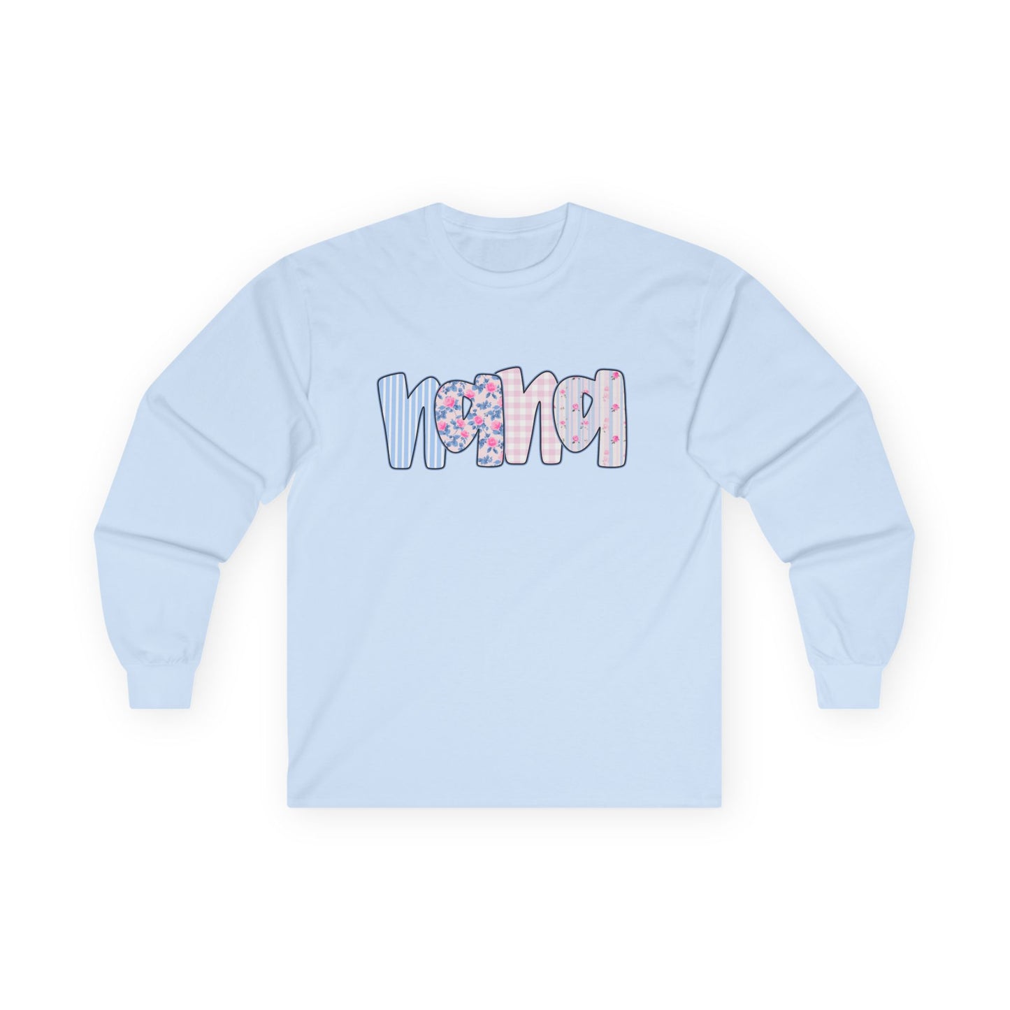 Nana Pink & Blue Floral Long Sleeve