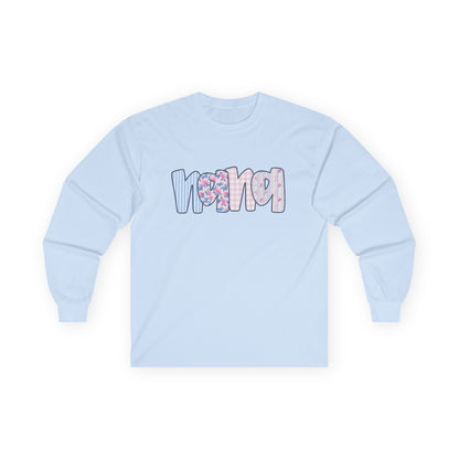 Nana Pink & Blue Floral Long Sleeve