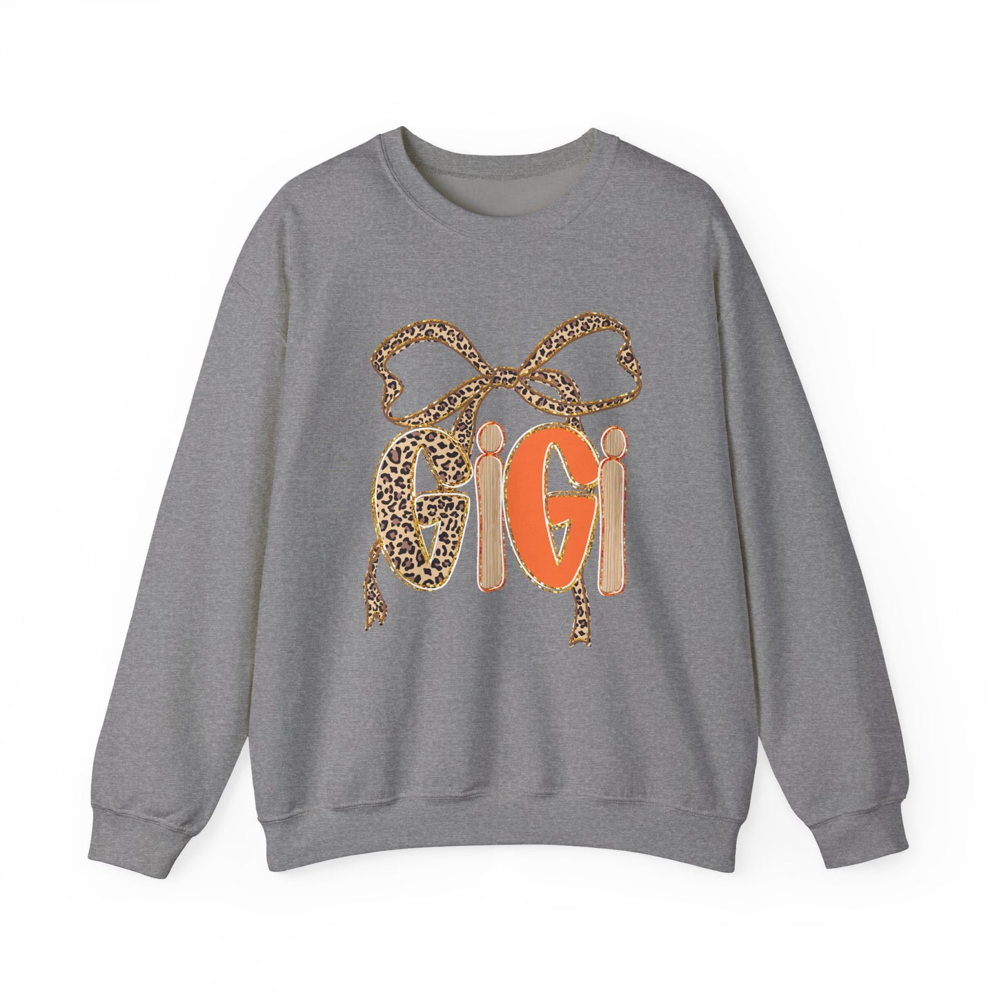 Leopard Print Gigi Crewneck Sweatshirt, Cozy Unisex Pullover, Trendy Fashion Top, Gift for Her, Casual Wear, Birthday Gift