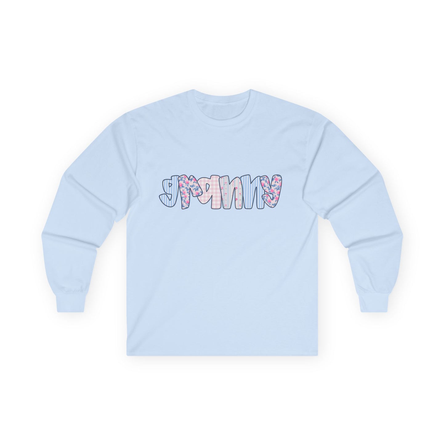 Granny Pink & Blue Floral Long Sleeve