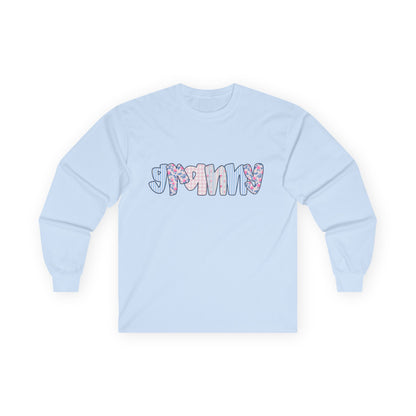 Granny Pink & Blue Floral Long Sleeve