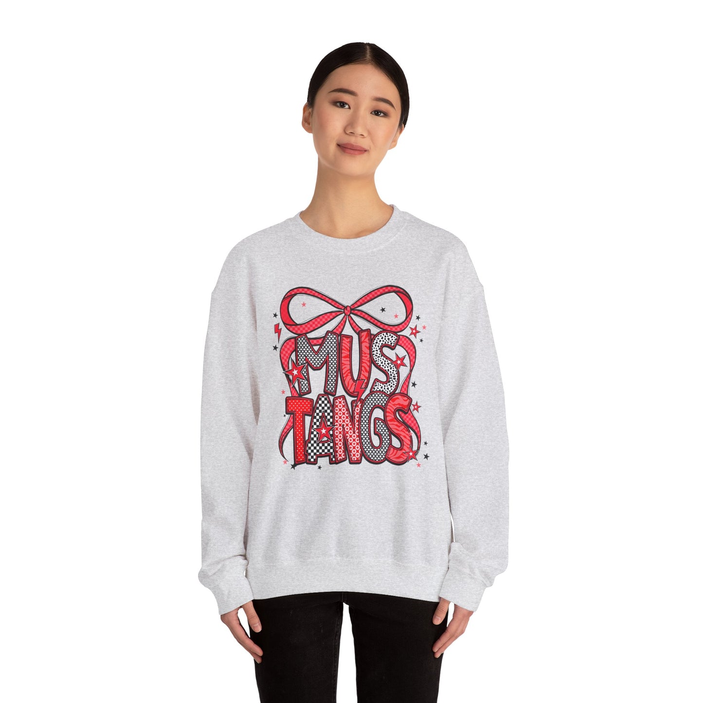 Mustang Love Crewneck Sweatshirt - Cozy Unisex Pullover for Horse Lovers, Gift for Equestrian, Casual Outfit, Horse Show