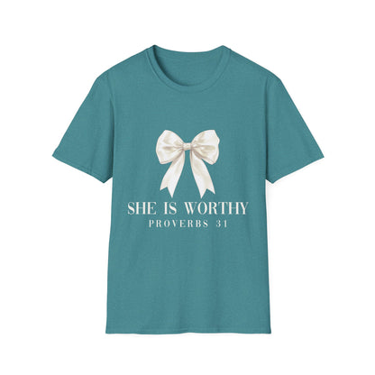 She Is Worthy Gildan Softstyle