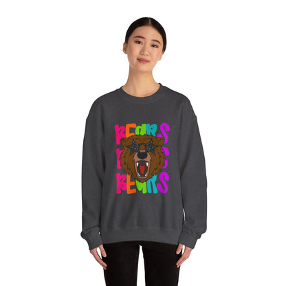 Cool Bear Graphic Sweatshirt, Unisex Crewneck, Casual Wear, Gift for Animal Lovers, Cozy Fall Outfit, Birthday Present